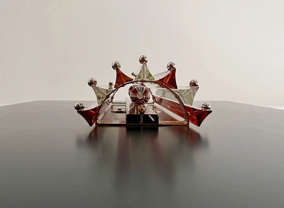 Murano Vegglampe | 14 Klare gul Prismeglass | 1 par