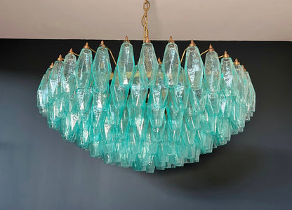 Murano Lysekrone | 185 Turkis Poliedriglass