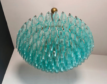 Murano Lysekrone | 185 Turkis Poliedriglass