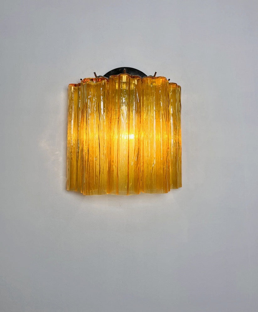 Murano Wandlamp – 5 Gele Glazen Buizen – Set van 2 – detail 7 – Murano Classics