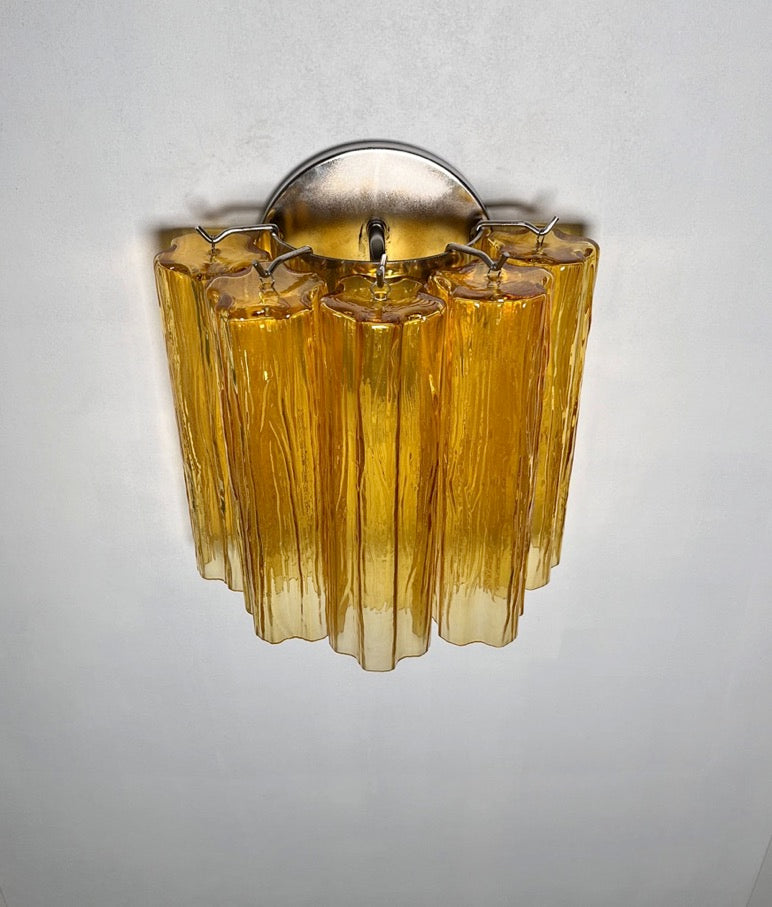 Murano Wandlamp – 5 Gele Glazen Buizen – Set van 2 – detail 10 – Murano Classics