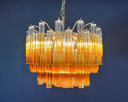 Murano Lysekrone | 107 Gule Prismeglass