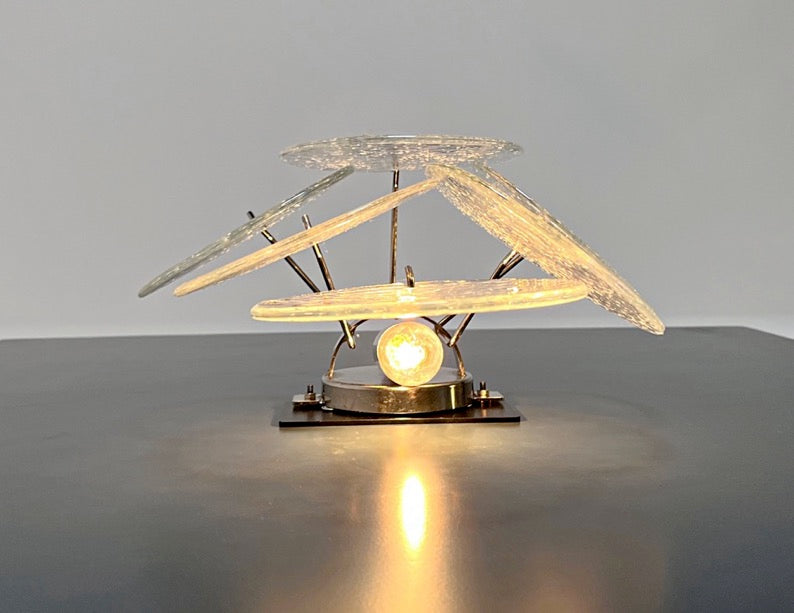 Murano Vegglampe | Iris Diskglass | 1 par