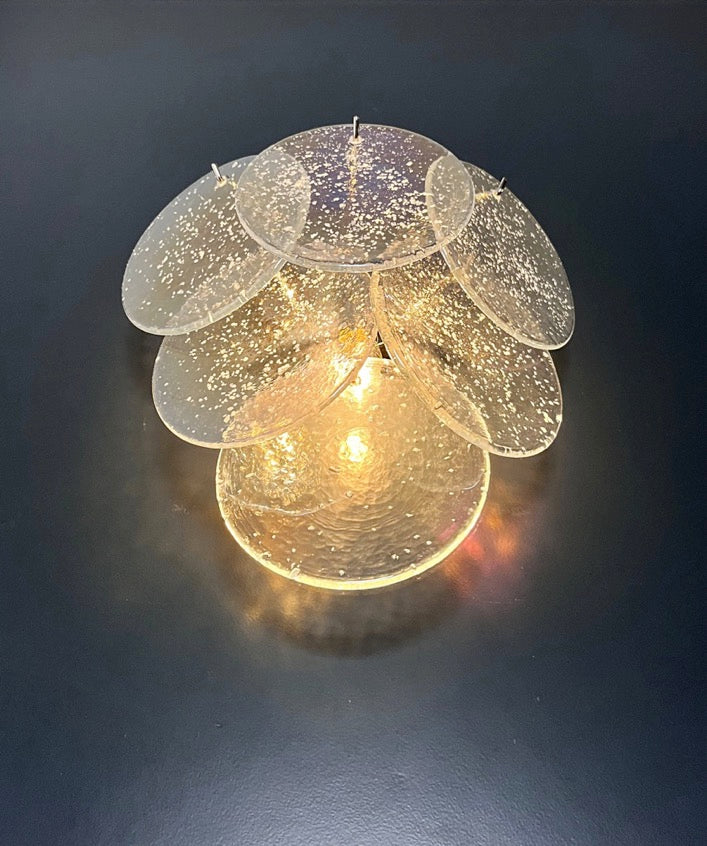 Murano Wall Lamp – 6 Iris Disc Glass – Set of 2 – Murano Classics