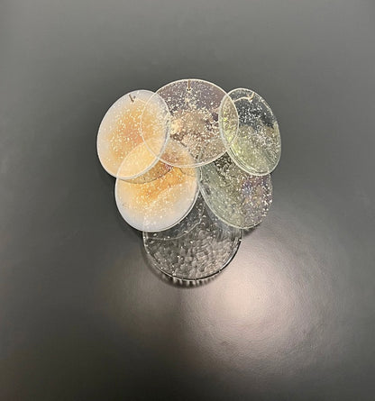 Murano Vegglampe | Iris Diskglass | 1 par