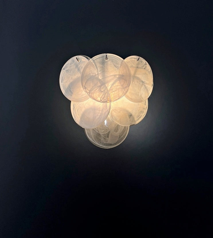 Murano Wall Lamp – 6 Alabaster Glass Disc Glass – Set of 2 – detail 6 – Murano Classics