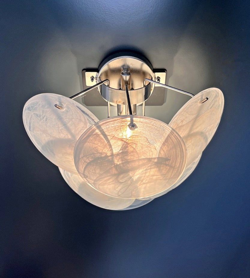 Murano Wall Lamp – 6 Alabaster Glass Disc Glass – Set of 2 – detail 2 – Murano Classics