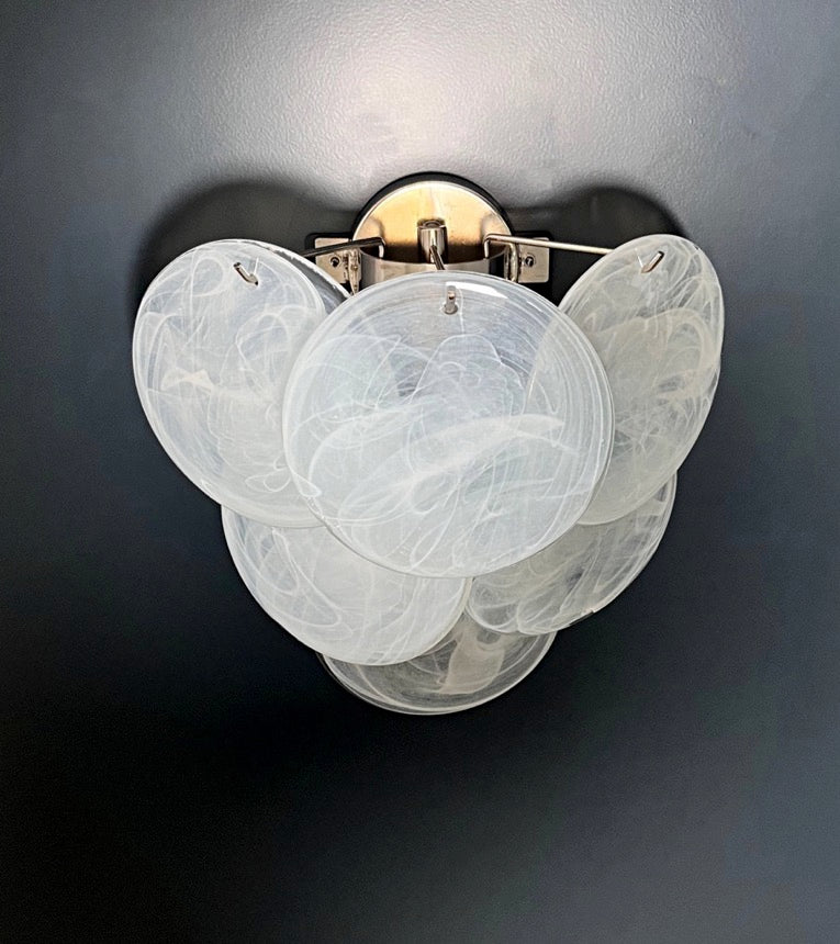 Murano Wall Lamp – 6 Alabaster Glass Disc Glass – Set of 2 – detail 8 – Murano Classics