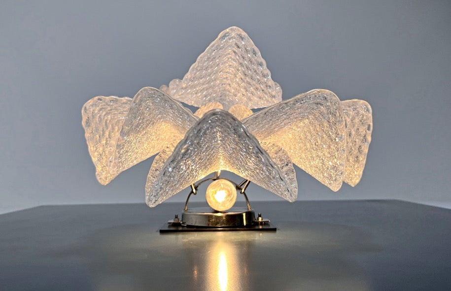 Murano Vegglampe | Klare Rondiniglass | 1 par