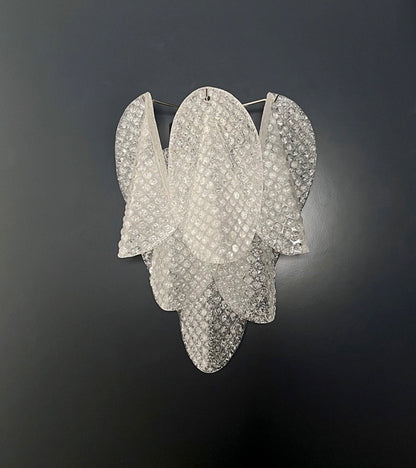 Murano Vegglampe | Klare Rondiniglass | 1 par