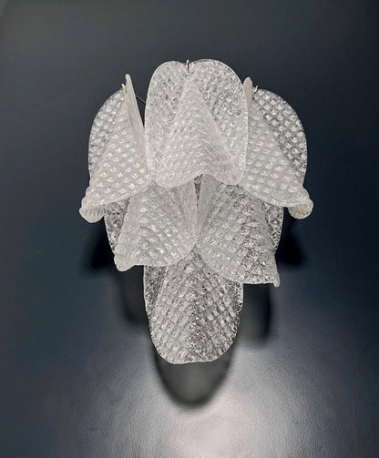 Murano Vegglampe | Klare Rondiniglass | 1 par