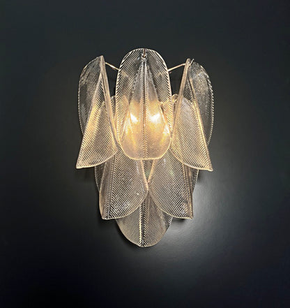 Murano Vegglampe | Klare Rondiniglass | 1 par