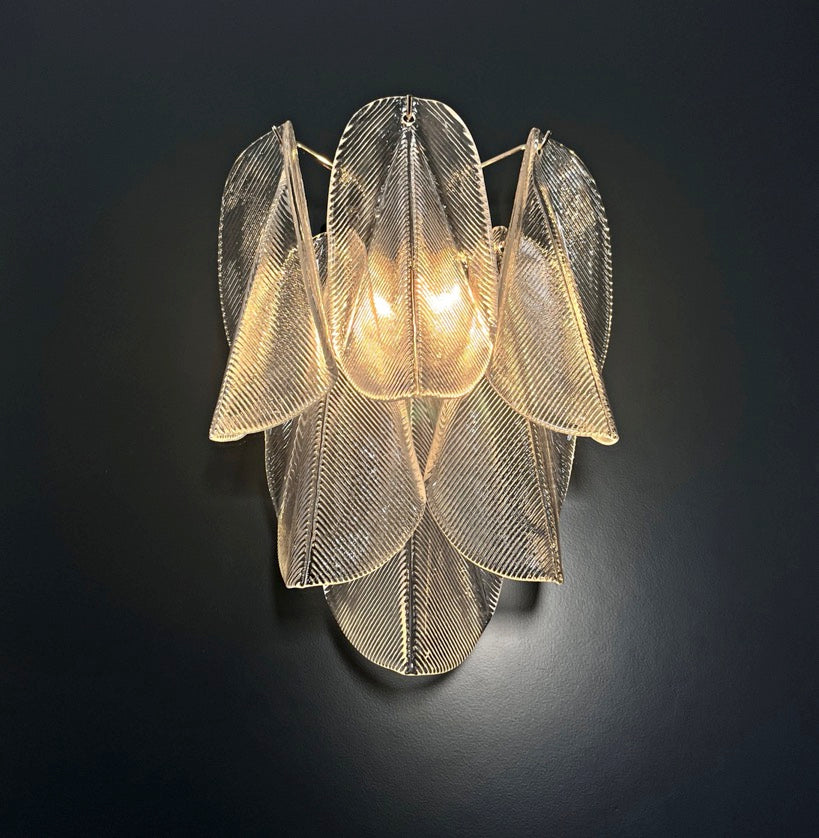 Murano Wandlamp – 6 Helder Rondiniglas – Set van 2 – detail 4 – Murano Classics