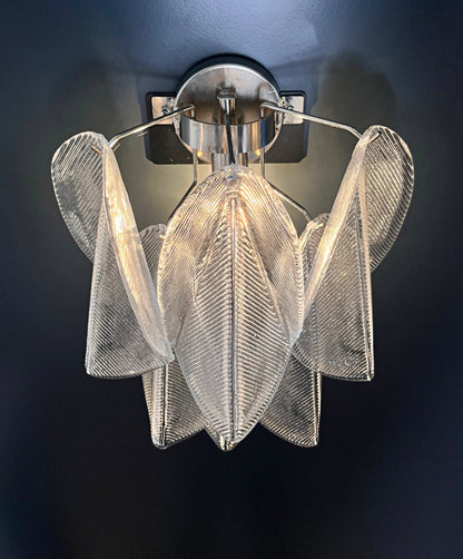 Murano Vegglampe | Klare Rondiniglass | 1 par