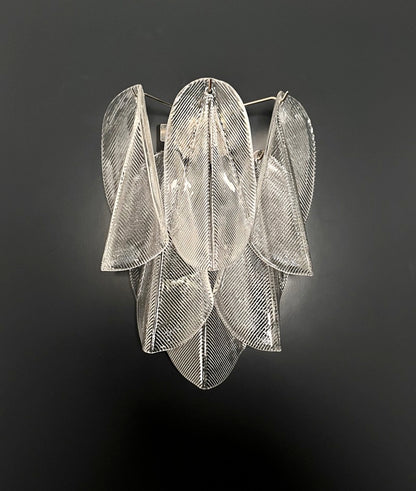 Murano Vegglampe | Klare Rondiniglass | 1 par