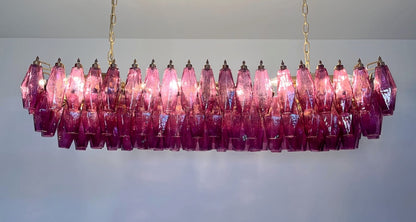 Murano Lysekrone | Gull Ametystfargede Poliedriglass