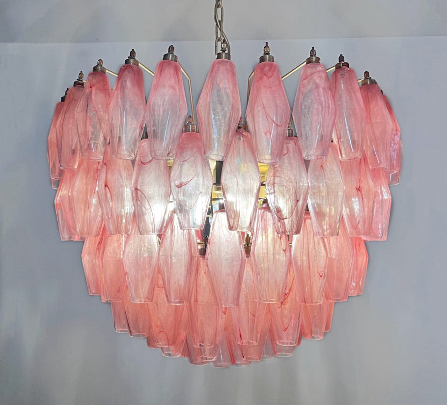 Lampadario Murano – 111 Vetro Poliedri Rosa Alabaster – dettaglio 8 – Murano Classics