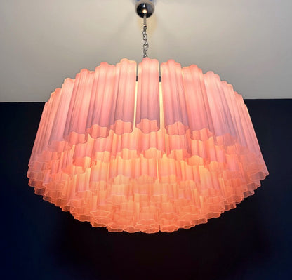 Murano Lysekrone | 101 Rosa Etsede Rørglass