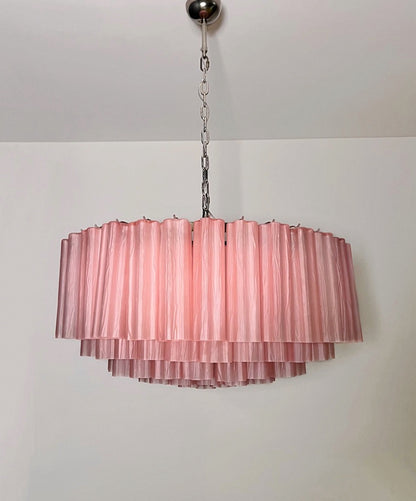 Murano Lysekrone | 101 Rosa Etsede Rørglass