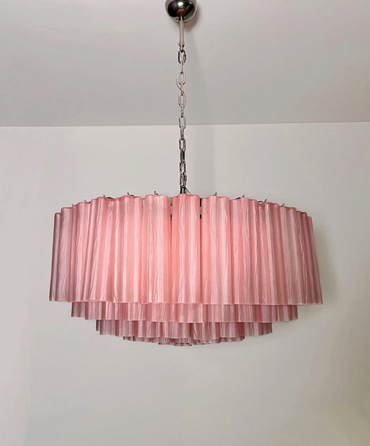 Murano Lysekrone | 101 Rosa Etsede Rørglass