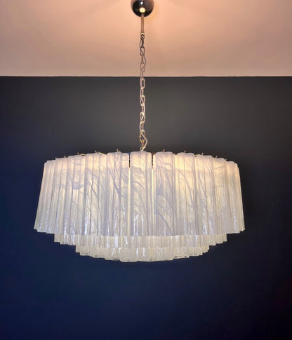 Murano Lysekrone | 101 Hvite Alabaster Rørglass