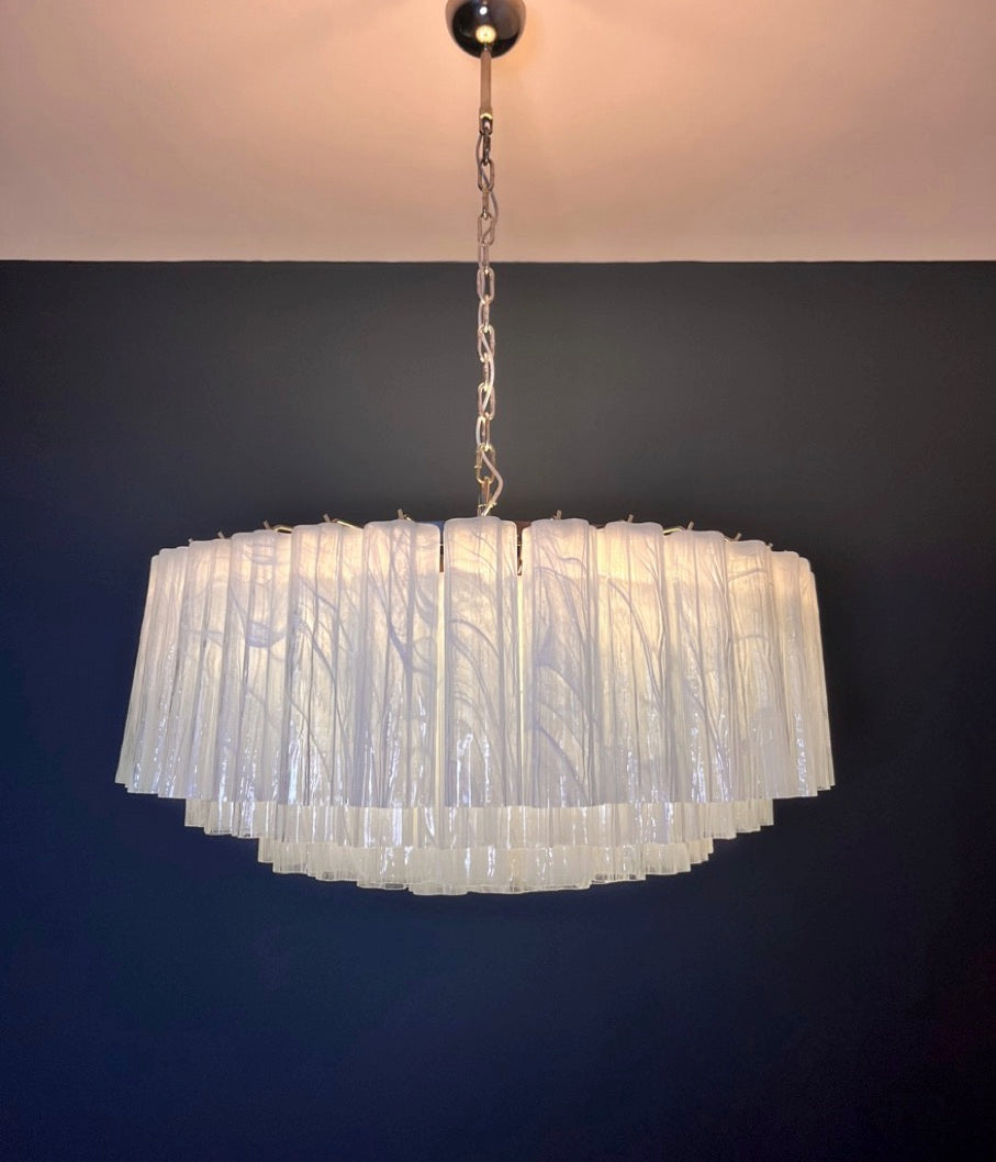Murano Lysekrone – 101 Hvite Alabaster Glassrør – detalj 6 – Murano Classics