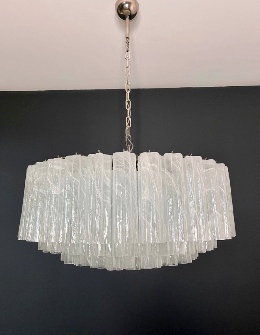 Murano Lysekrone | 101 Hvite Alabaster Rørglass