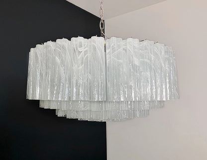 Murano Lysekrone | 101 Hvite Alabaster Rørglass