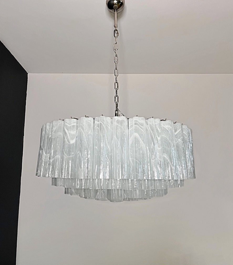 Murano Lysekrone | 101 Hvite Alabaster Rørglass