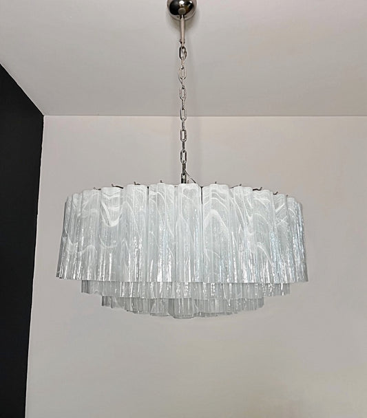 Murano Lysekrone | 101 Hvite Alabaster Rørglass