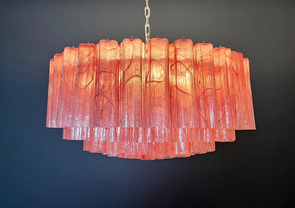 Murano Lysekrone | 101 Rosa Alabaster Rørglass