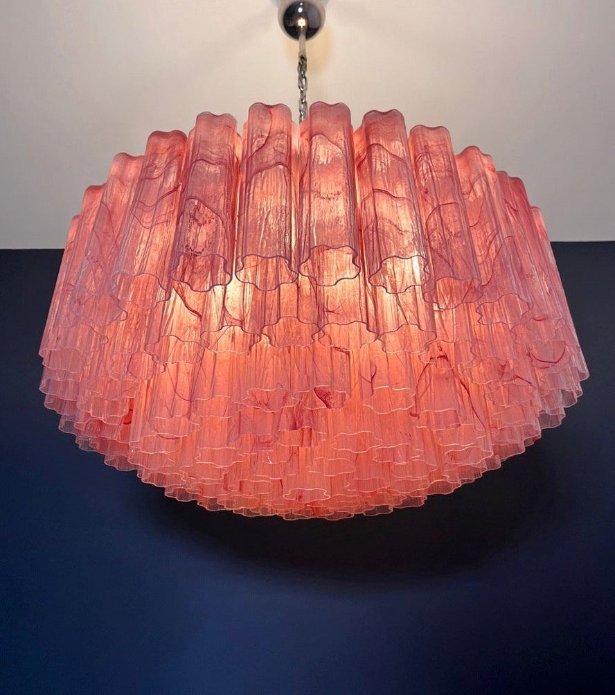 Murano Lysekrone | 101 Rosa Alabaster Rørglass
