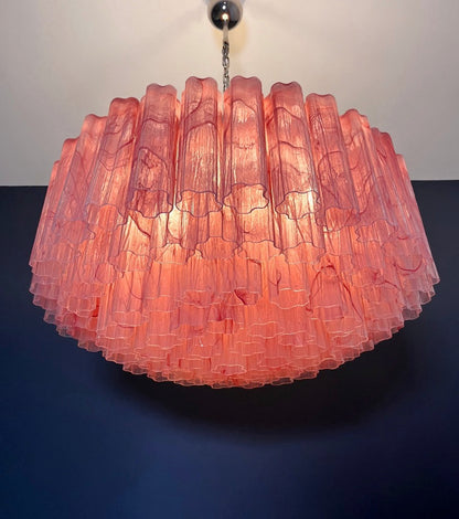 Murano Lysekrone | 101 Rosa Alabaster Rørglass