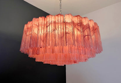 Murano Lysekrone | 101 Rosa Alabaster Rørglass