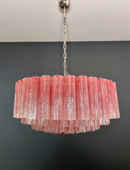 Murano Lysekrone | 101 Rosa Alabaster Rørglass