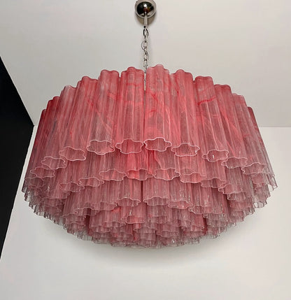 Murano Lysekrone | 101 Rosa Alabaster Rørglass
