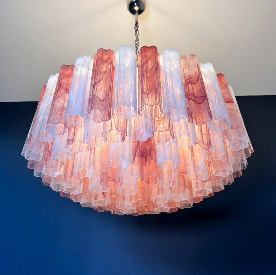 Lampadario Murano – 101 Vetri a Canne Alabastro Rosa Bianco – dettaglio 5 – Murano Classics