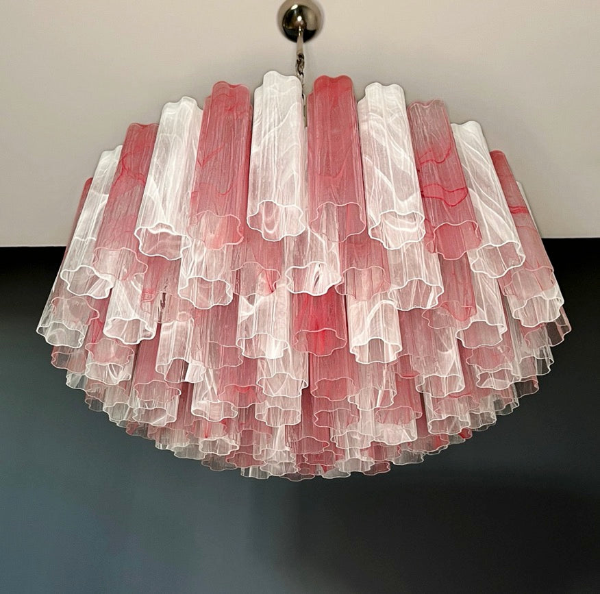 Lampadario Murano – 101 Vetri a Canne Alabastro Rosa Bianco – dettaglio 9 – Murano Classics