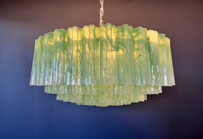 Murano Lysekrone | 101 Grønne Alabaster Rørglass