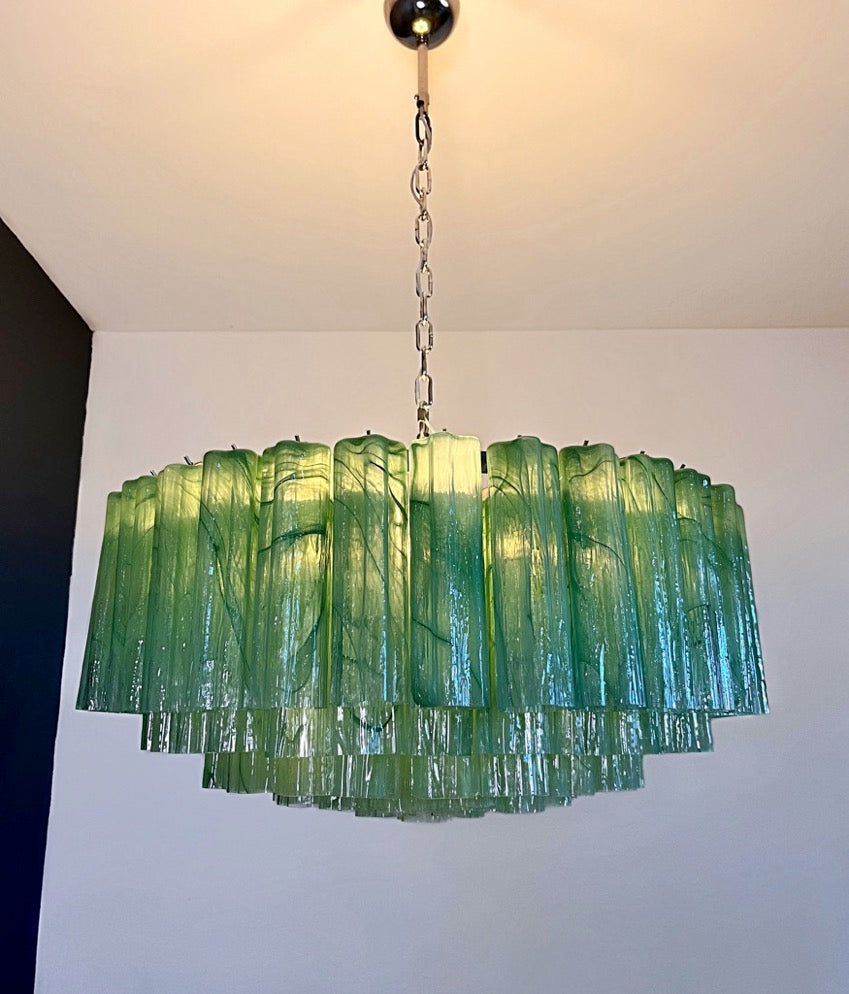 Murano Lysekrone | 101 Grønne Alabaster Rørglass