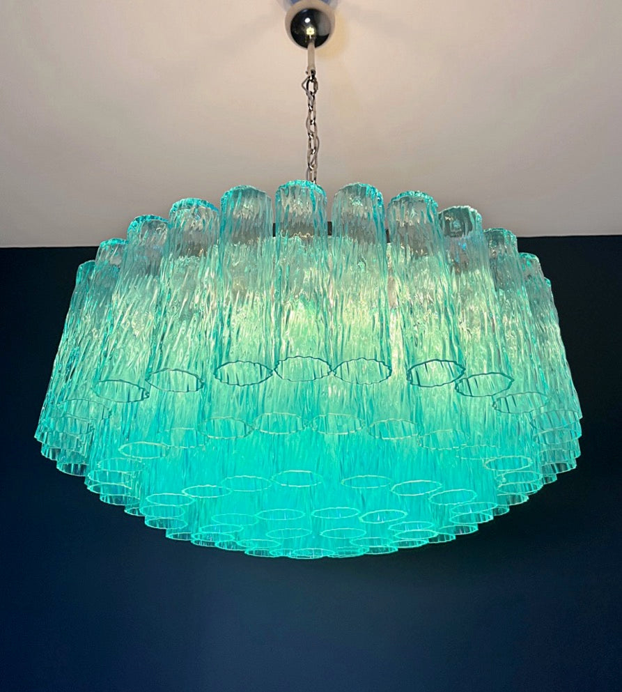 Murano Lysekrone | 101 Turkise Rørglass
