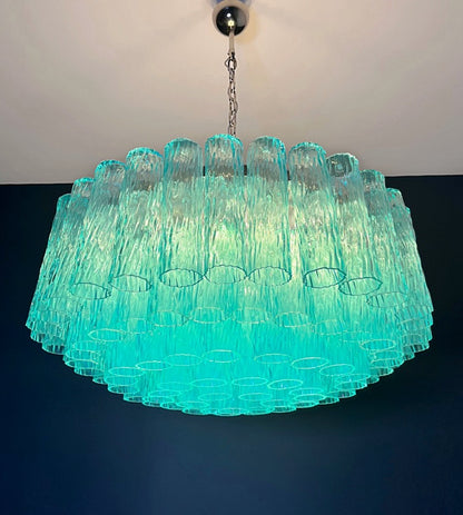 Murano Lysekrone | 101 Turkise Rørglass