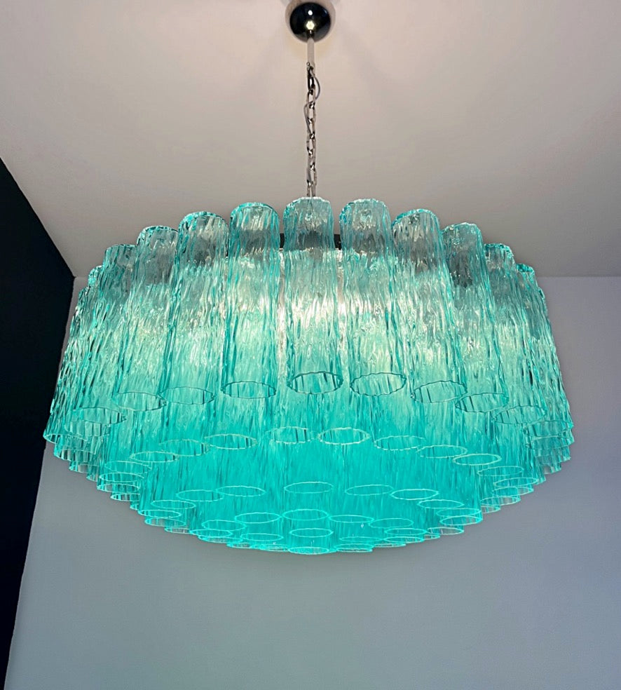 Murano Lysekrone | 101 Turkise Rørglass
