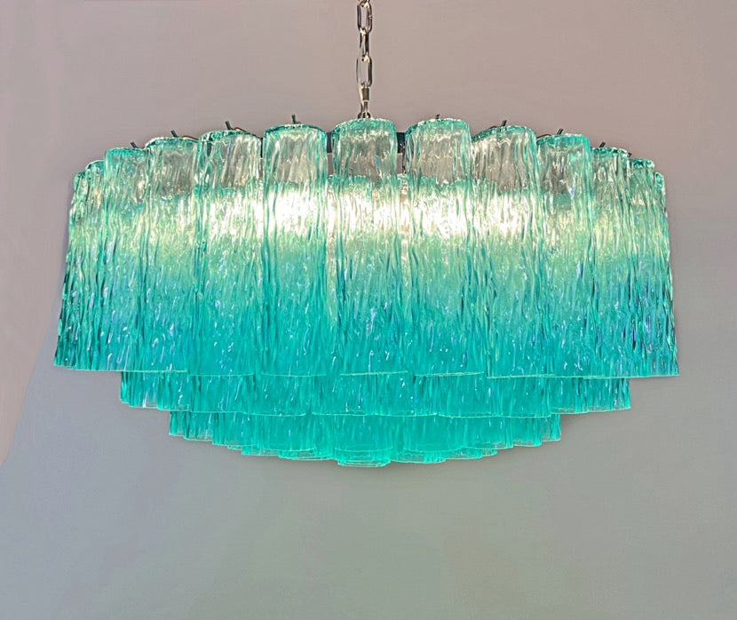 Murano Lysekrone | 101 Turkise Rørglass