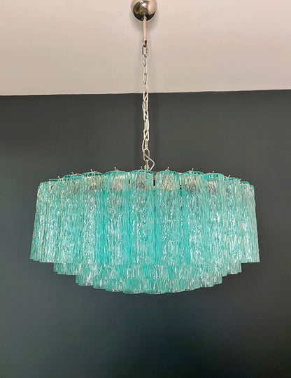 Murano Lysekrone | 101 Turkise Rørglass