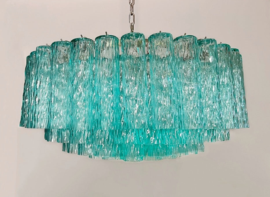 Murano Lysekrone | 101 Turkise Rørglass