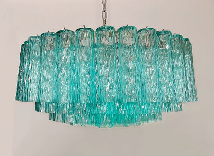 Murano Lysekrone | 101 Turkise Rørglass
