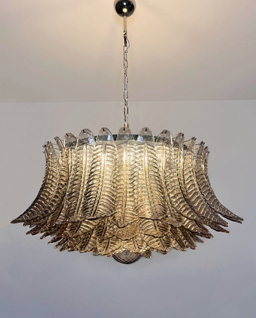 Murano Lysekrone – 100 Røykfargede Felciglass – detalj 3 – Murano Classics
