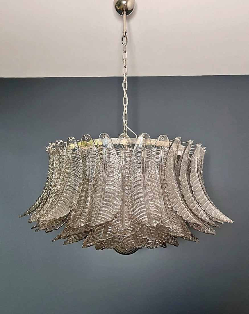 Murano Lysekrone | 100 Røykfargede Rosa Felciglass