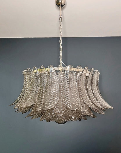 Murano Lysekrone | 100 Røykfargede Rosa Felciglass